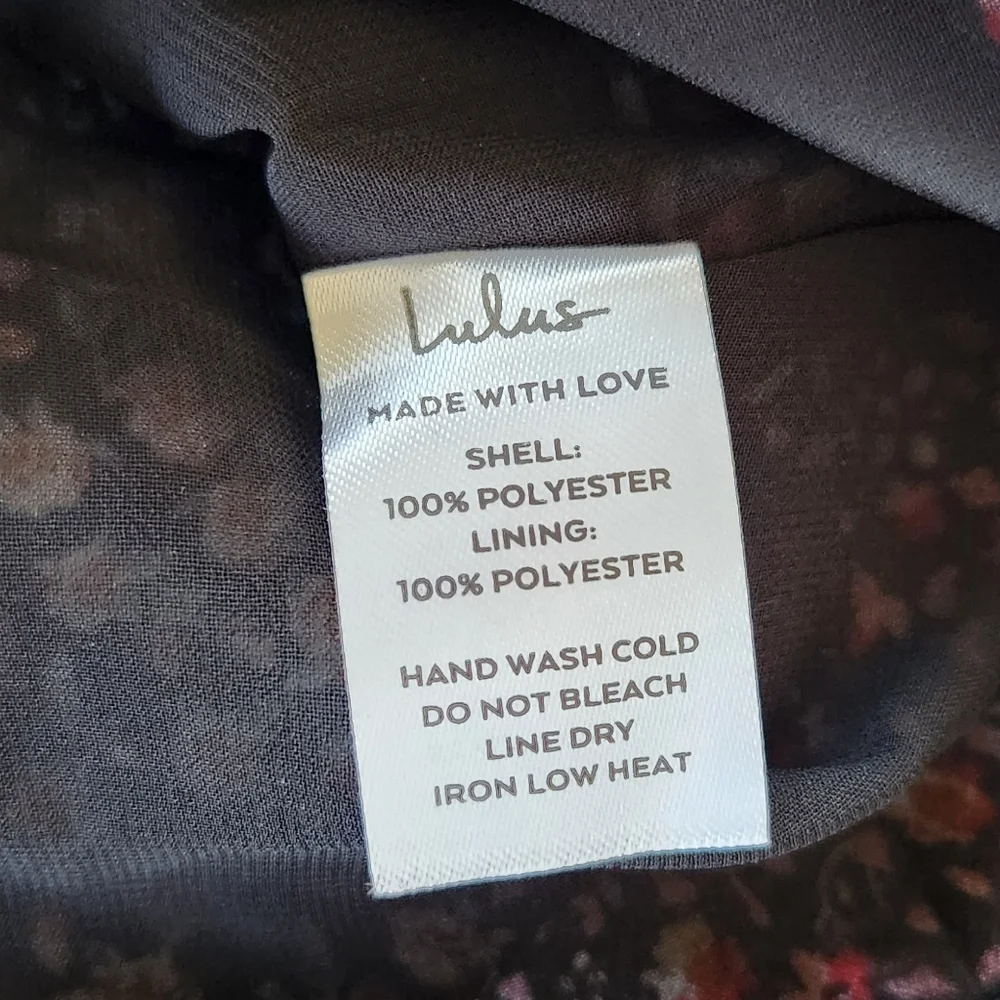 NWT Lulus "Neva Navy Blue Floral Print Off-the-Shoulder Maxi Dress" Size Small - Picture 7 of 10